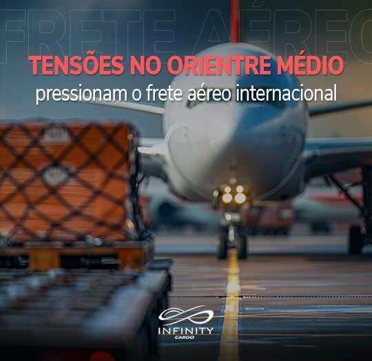 Tensões no Oriente Médio pressionam o frete aéreo internacional