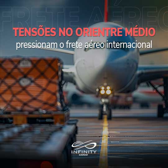 Tensões no Oriente Médio pressionam o frete aéreo internacional