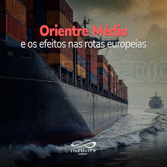 Quando a geopolítica move contêineres: Oriente Médio e os efeitos nas rotas europeias